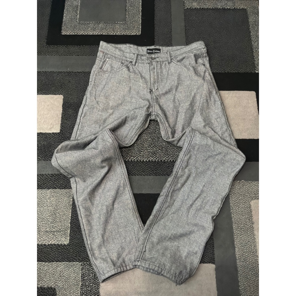 Denim Culture Straight Leg Jeans Mens Grey 36x32 Excellent‎